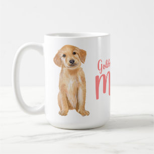 Golden Retriever Moeder Cadeau Waterverf Puppy Hon Koffiemok