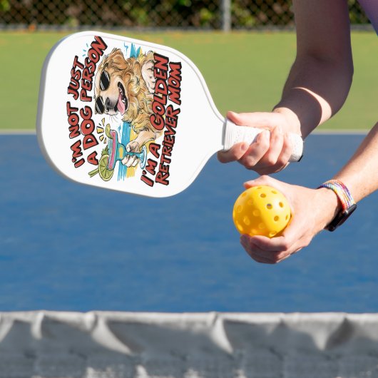 Golden Retriever Moeder Cartoon Pickleball Paddle (Insitu)