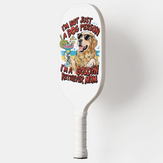Golden Retriever Moeder Cartoon Pickleball Paddle (Links)