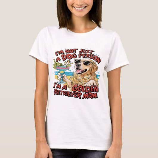 Golden Retriever Moeder Cartoon T-shirt (Voorkant)