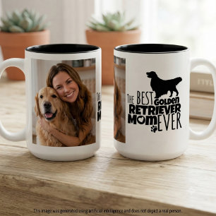 Golden Retriever-moeder fotocadeau Tweekleurige Koffiemok