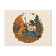 Golden Retriever Moeder Leven Herfst Avontuur