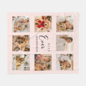 Golden Retriever Moeder Roze Foto Collage Fleece Deken (Voorkant (Horizontaal))