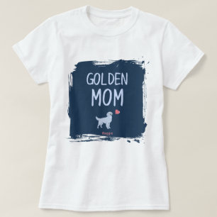 Golden Retriever moeder shirt met aangepaste naam