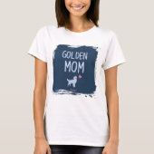 Golden Retriever moeder shirt met aangepaste naam (Voorkant)