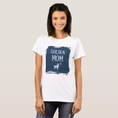 Golden Retriever moeder shirt met aangepaste naam (Voorkant volledig)