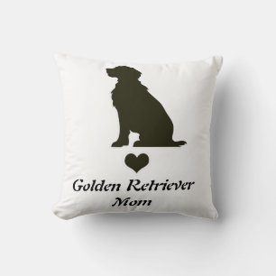 Golden Retriever Moeder Silhouette Hart T-Shirt Ho Kussen