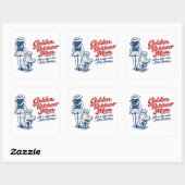 Golden Retriever Moeder Sticker - Retro Lijn Kunst (Vel)