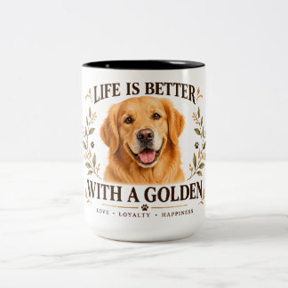 Golden Retriever Mok – Het Leven Is Beter Met een