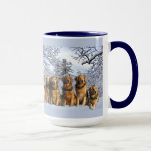 Golden Retriever Mok kerstwinter