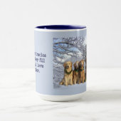 Golden Retriever Mok kerstwinter (Midden)