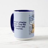 Golden Retriever Mok kerstwinter (Voorkant links)