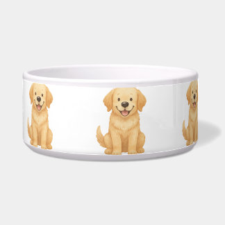 Golden Retriever Mok - Schattige Waterverf Hond Li Voerbakje