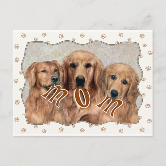 Golden Retriever MOM Cadeaus Briefkaart (Voorkant)
