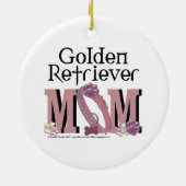 Golden Retriever MOM Keramisch Ornament (Achterkant)