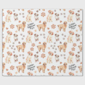 Golden Retriever Mom Pattern Cadeaupapier (Vlak)