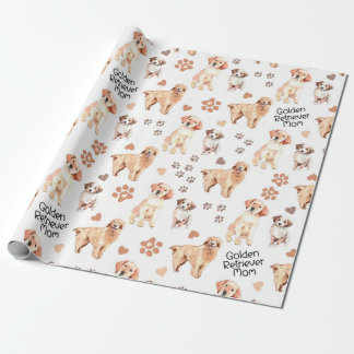 Golden Retriever Mom Pattern Cadeaupapier