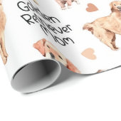 Golden Retriever Mom Pattern Cadeaupapier (Rol Hoek)