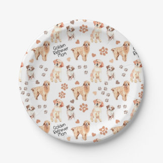 Golden Retriever Mom Pattern Papieren Bordje