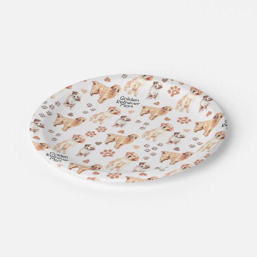 Golden Retriever Mom Pattern Papieren Bordje (Gekanteld)