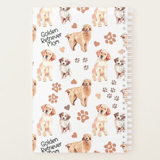 Golden Retriever Mom Pattern Planner (Achterkant)