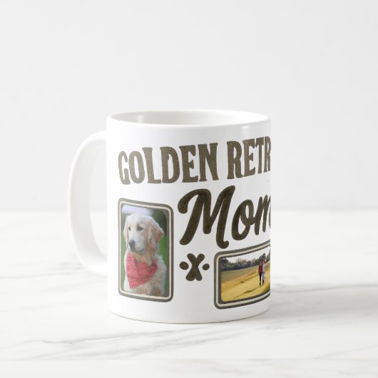 Golden Retriever Mom Personalized Mug - Custom Koffiemok (Voorkant links)