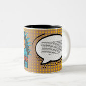Golden Retriever Mom Pop Art Mug - Customizable Tweekleurige Koffiemok (Voorkant rechts)