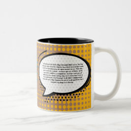 Golden Retriever Mom Pop Art Mug - Customizable Tweekleurige Koffiemok