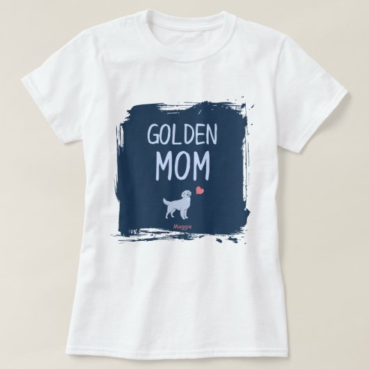 Golden Retriever mom shirt with custom name (Design voorkant)