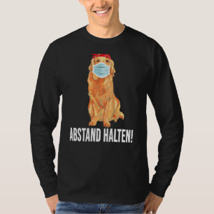 Golden Retriever Mondbeschermer Houd afstand T-shirt