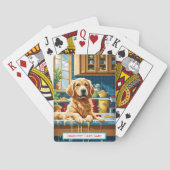 Golden Retriever Monogram Go Fish spel spelen Pokerkaarten (Achterkant)