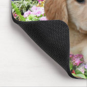 Golden Retriever Mousepad Flower Garden Muismat (Hoek)