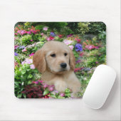 Golden Retriever Mousepad Flower Garden Muismat (Met muis)