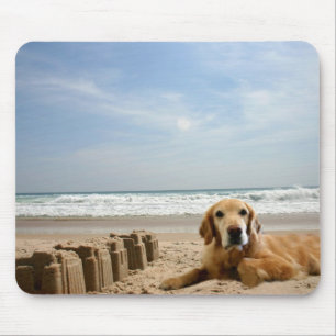 Golden Retriever Mousepad Sandcastles Muismat