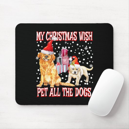 Golden Retriever My Christmas Wish Pet All The D  Muismat (Met muis)