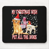 Golden Retriever My Christmas Wish Pet All The D  Muismat (Voorkant)