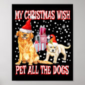 Golden Retriever My Christmas Wish Pet All The D  Poster (Voorkant)