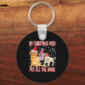 Golden Retriever My Christmas Wish Pet All The D  Sleutelhanger (Voorkant)