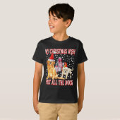 Golden Retriever My Christmas Wish Pet All The D T-shirt (Voorkant volledig)