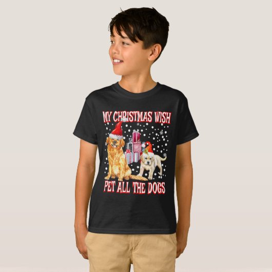 Golden Retriever My Christmas Wish Pet All The D  T-shirt (Voorkant volledig)