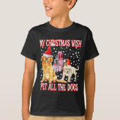 Golden Retriever My Christmas Wish Pet All The D  T-shirt (Voorkant)