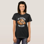Golden Retriever My Napping Uniform Design Sleepin T-shirt (Voorkant volledig)
