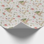 Golden Retriever naadloos omslagpapier Cadeaupapier (Hoek)