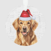 Golden Retriever naam en foto kerstvakantie Ornament (achterkant)