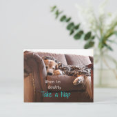 Golden Retriever Neem een nap Briefkaart (Staand voorkant)