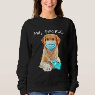 Golden Retriever Nieuwe mensen die een gezichtsmas Trui