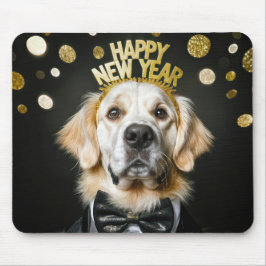 Golden Retriever Nieuwjaar Tuxedo Muismat