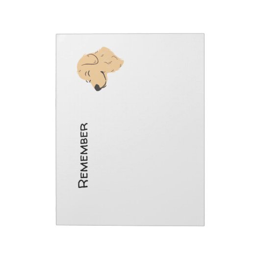 Golden Retriever Notitieblok (Linkerzijde)