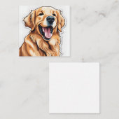 Golden Retriever Notitiekaartje (Voorkant / Achterkant)