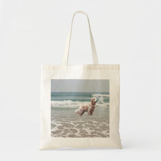 Golden Retriever Ocean in Motion Canvas tas (Voorkant)